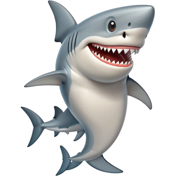 shark wearing shoes standing up emoji