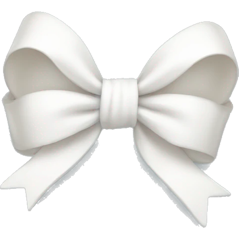 Cute white mini bow emoji