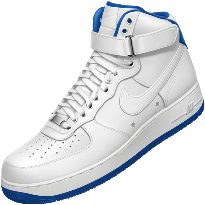 Nike Air Force sneakers, simple, white, iconic silhouette, no text emoji