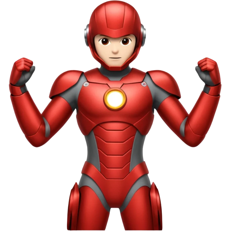 Red iron super suit no helmet emoji