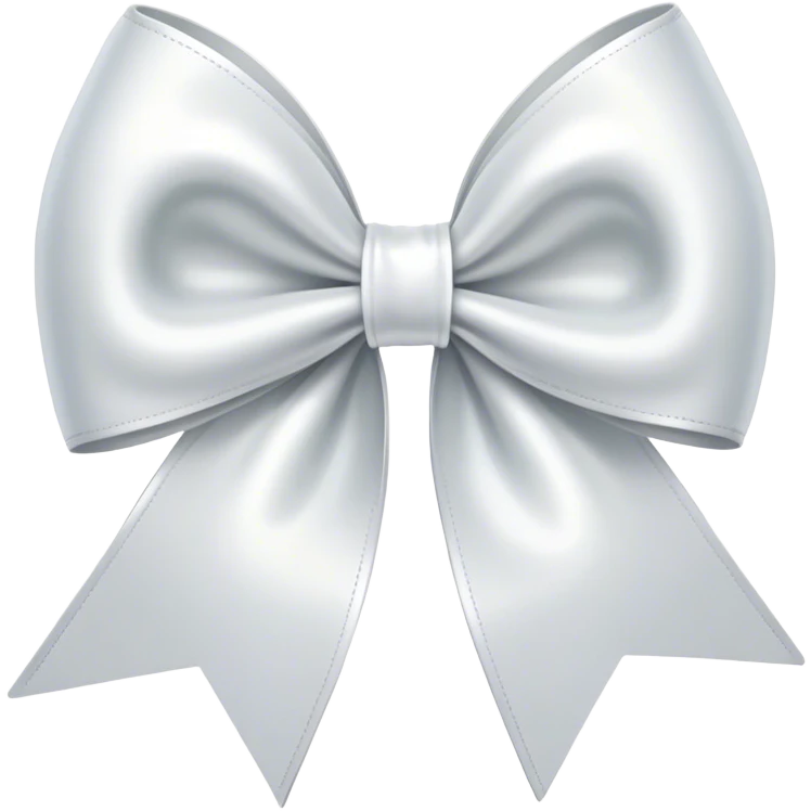 white satin bow emoji