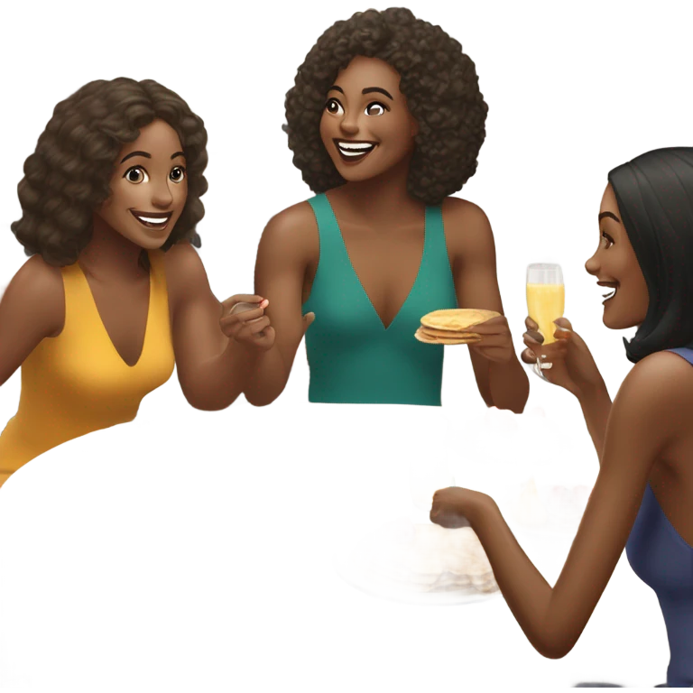 Girlfriends having brunch emoji