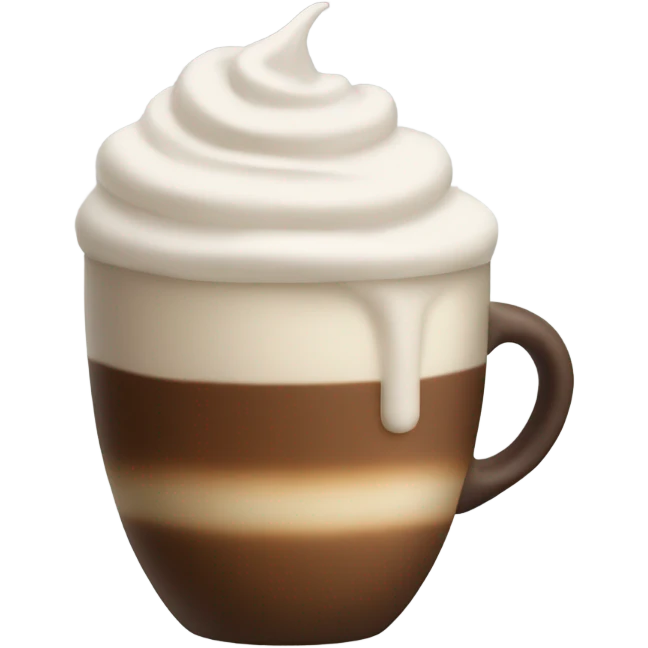 Mocha latte with cold foam emoji
