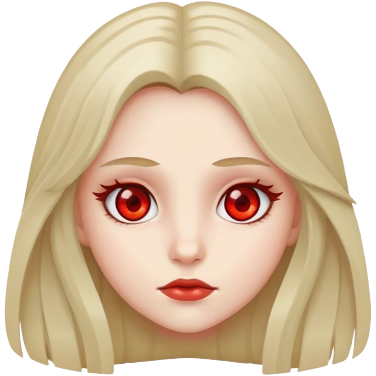 Hippy girl red eyes emoji