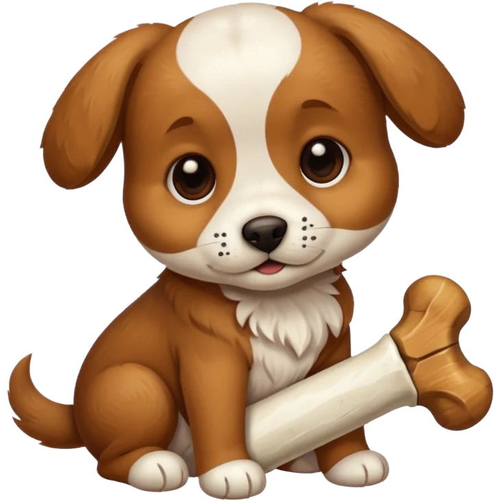puppy with bone emoji