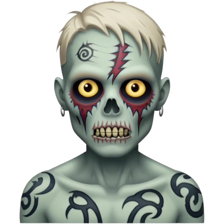 zombie with tribal tattoo emoji