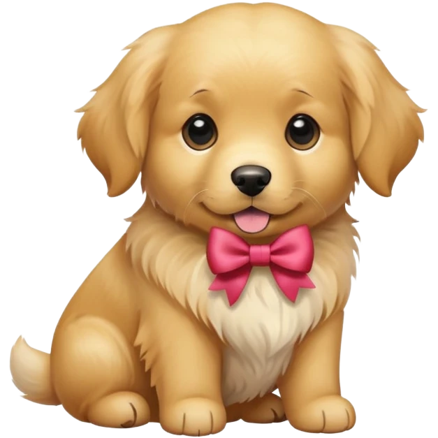 Dog with a bow emoji