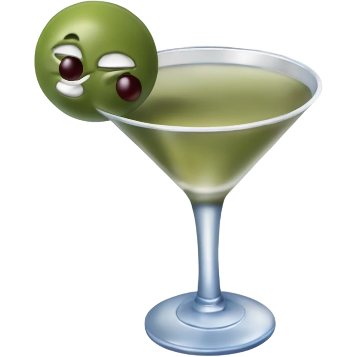 Dirty martini with bleu cheese olives emoji