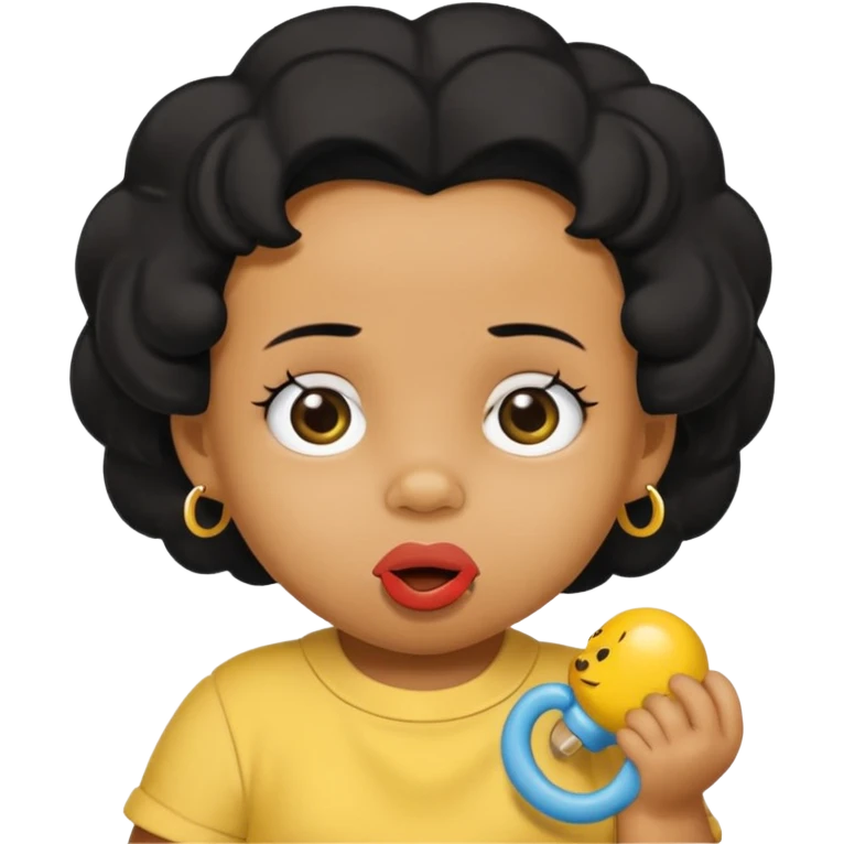 dark yellow baby, maggie simpson. emoji