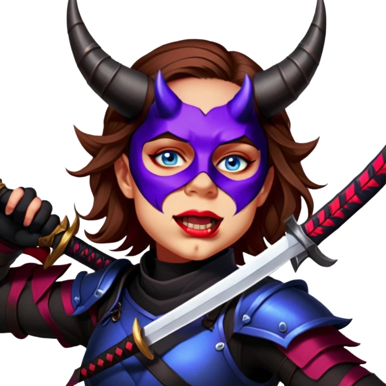 Demon-Horned Warrior emoji