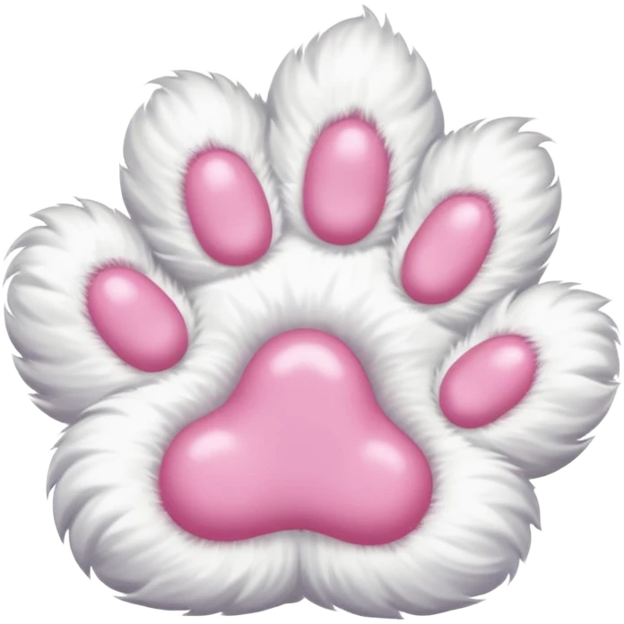 white cat's hand emoji