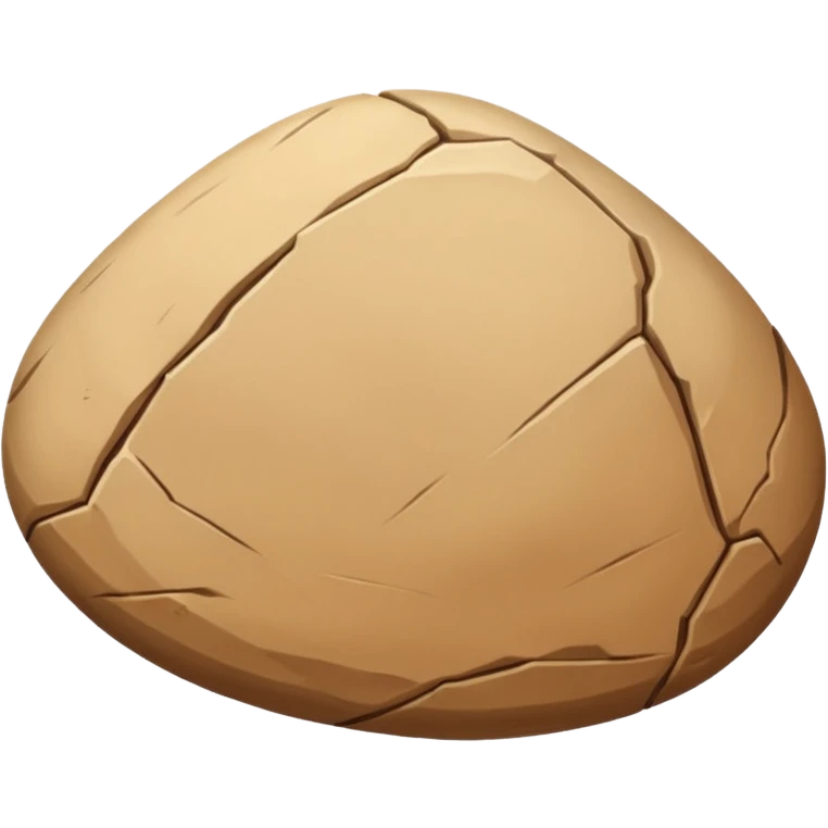 round tan desert rock, smooth and rounded, tan desert color emoji