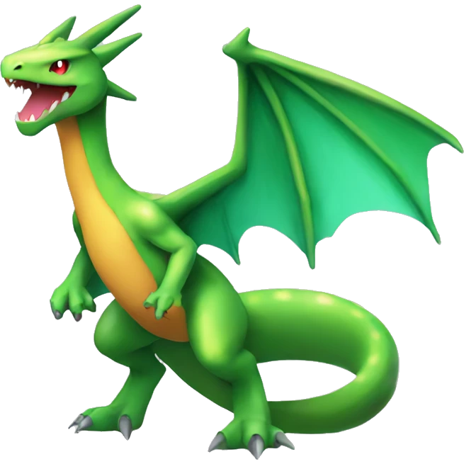 Metallic Flygon-Charizard full body emoji