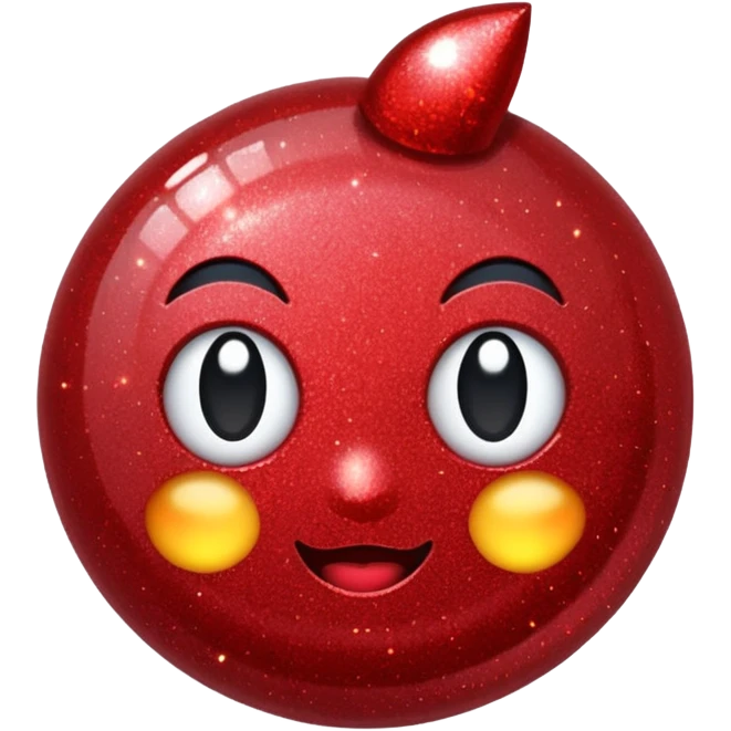 red glitter tick emoji