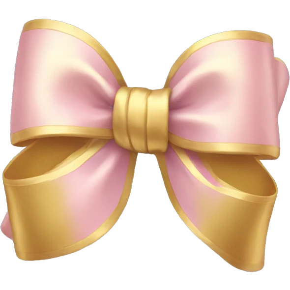pastel gold bow emoji
