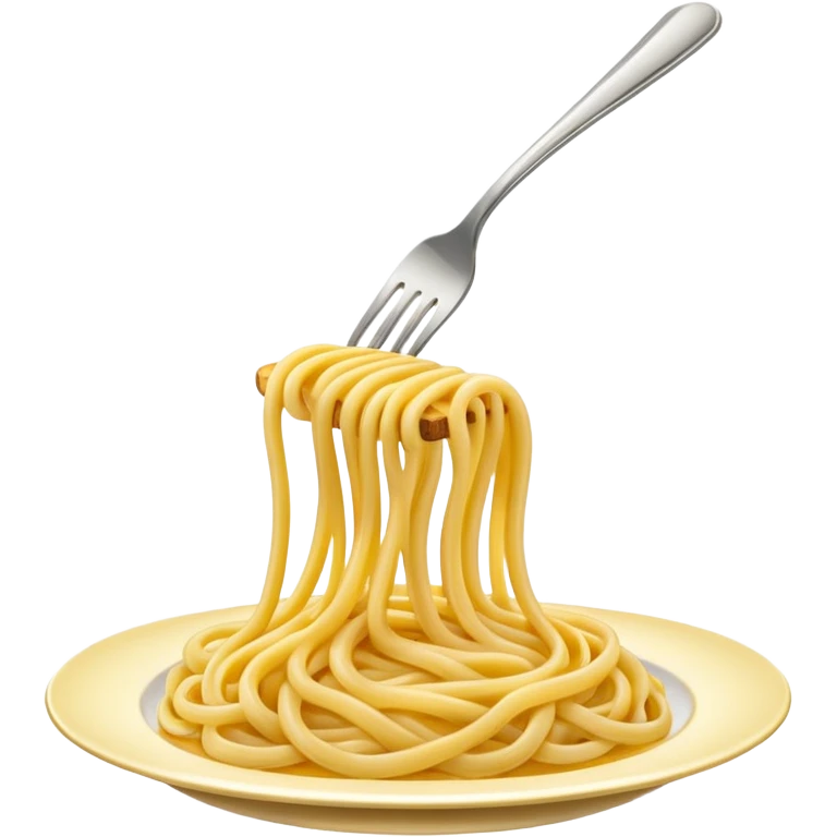 golden fork with a spaghetto around it emoji
