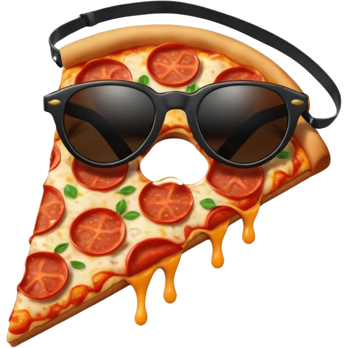 Pizza with black sunglasses emoji