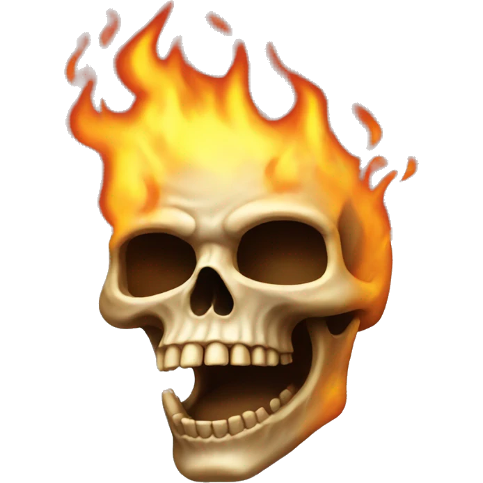 skull with fire  emoji