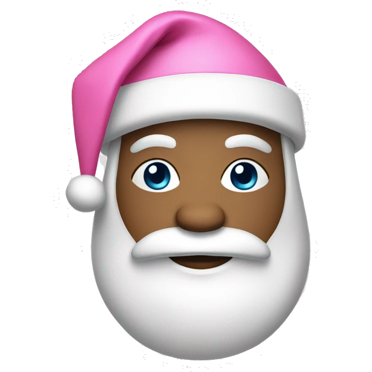 White Santa with pink hat emoji
