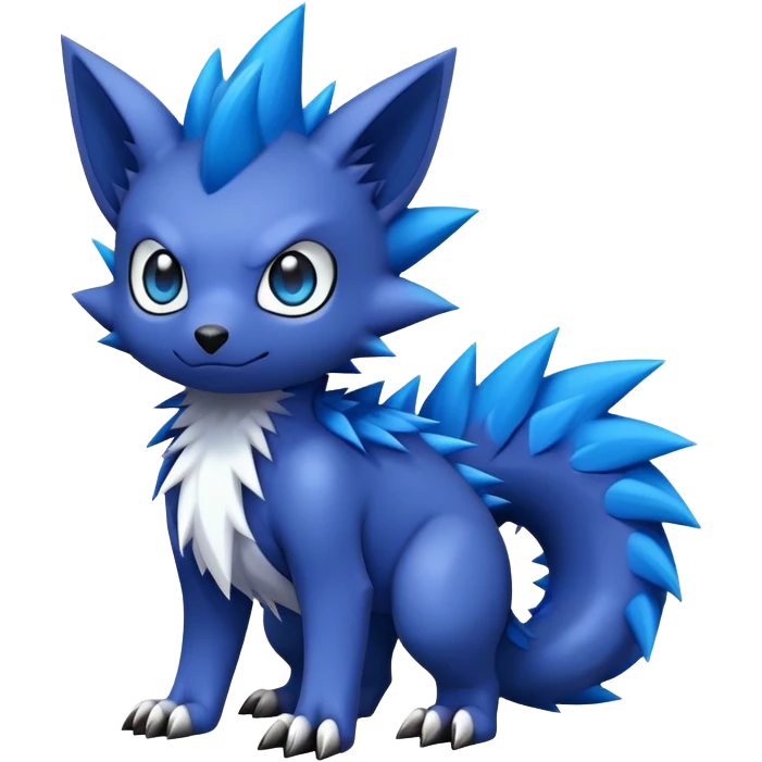 cute dark vibrant colorful kawaii cool edgy Digimon-Fakemon-animal full body emoji