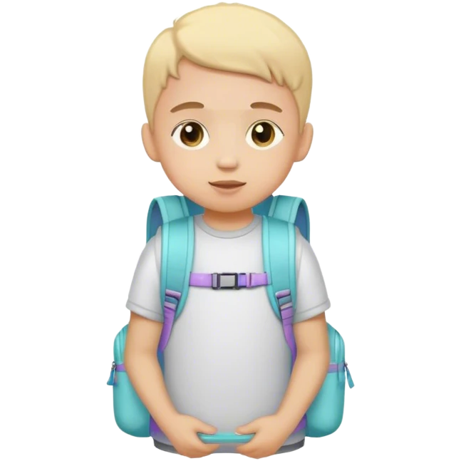 child with pastel backpack emoji