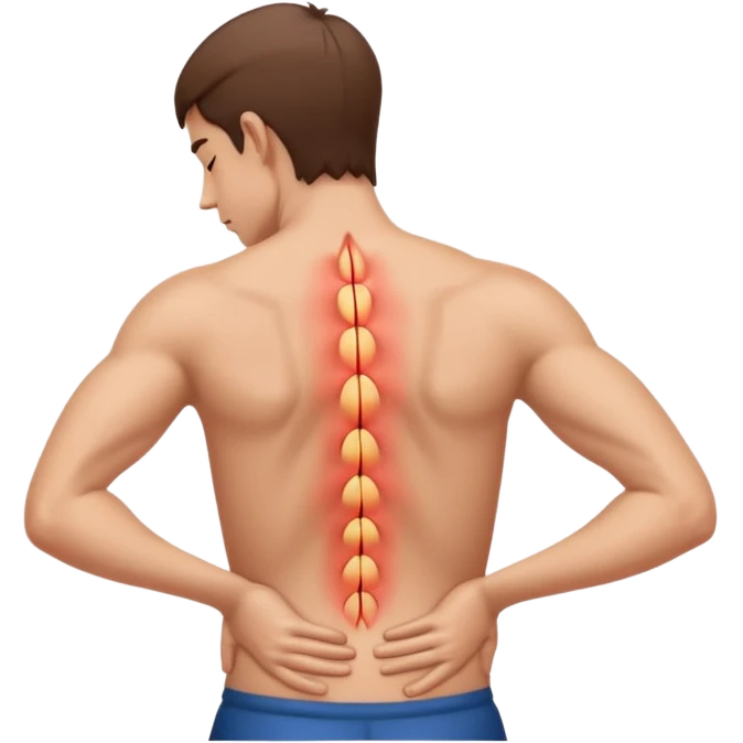 back pain, focus on humen back

 emoji
