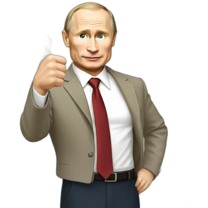 Putin gives it a thumbs up emoji