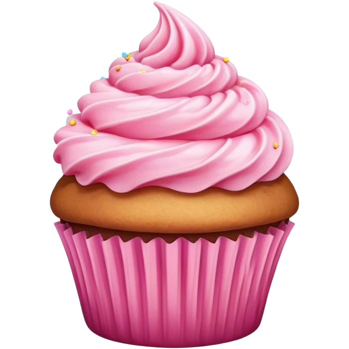 cupcake with pink icing emoji