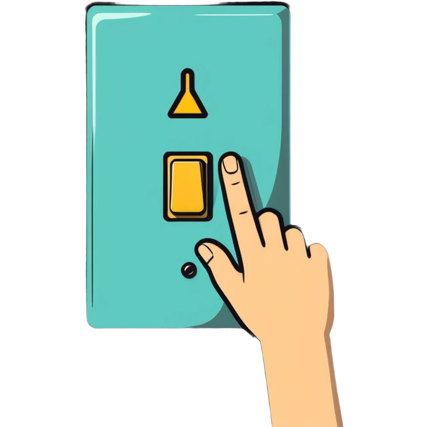 The hand that turns off the light emoji