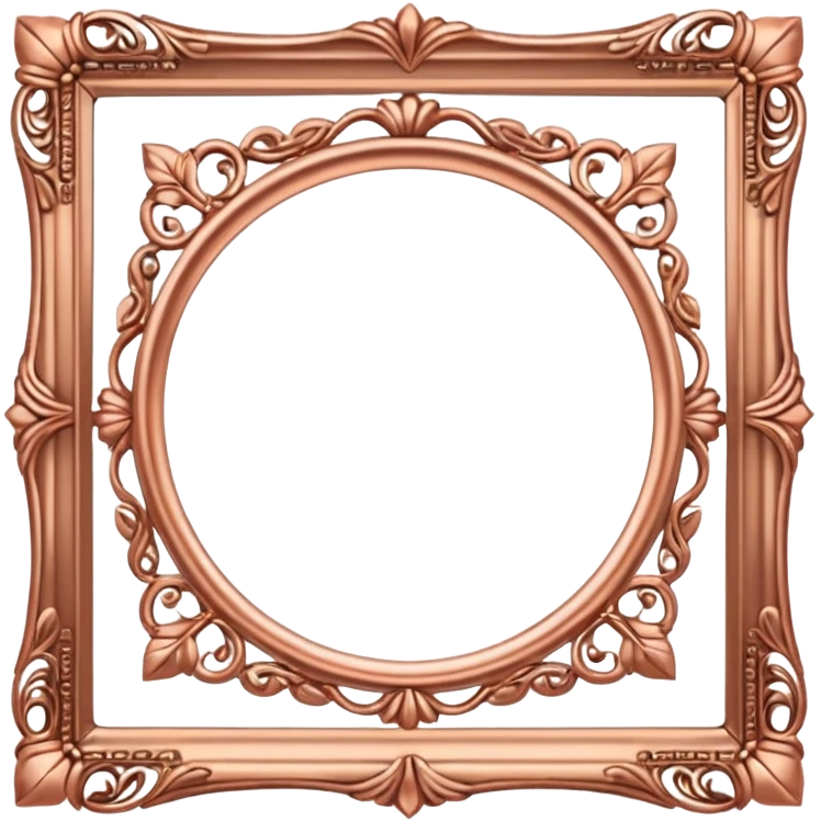  ornate vintage keepsake square rose gold frame emoji