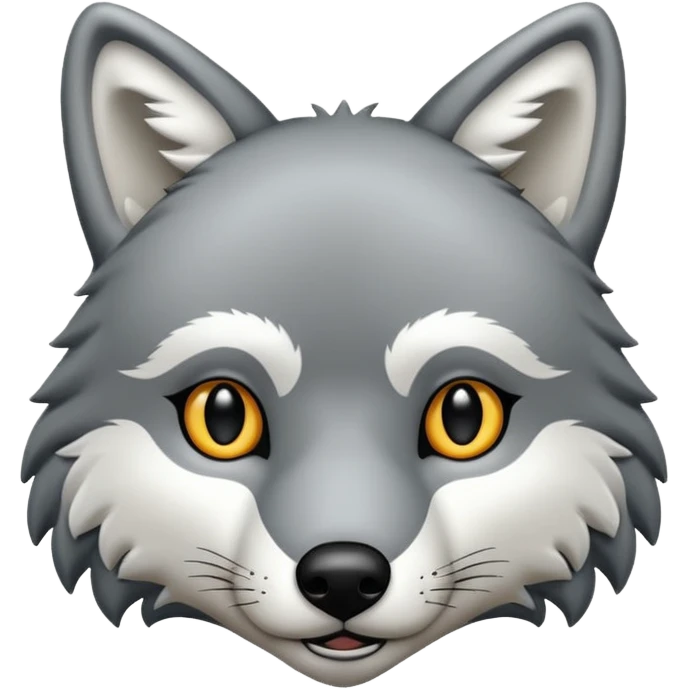 Huella de lobo de color blanco y borde negro  emoji
