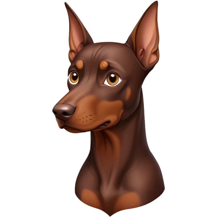 Chocolate Doberman pincher emoji