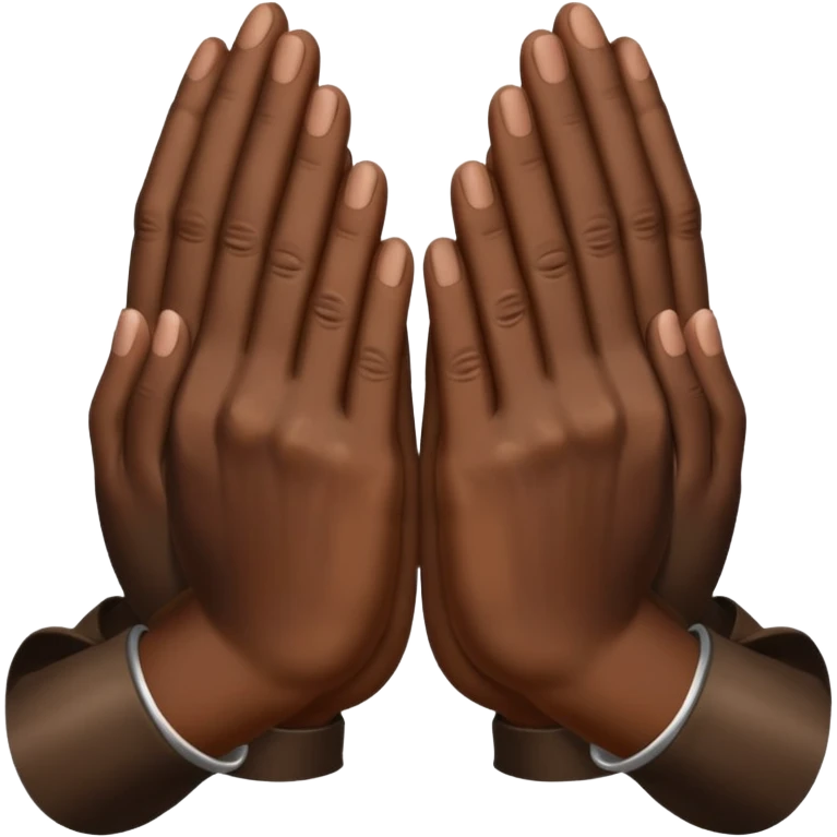 Black praying hands emoji