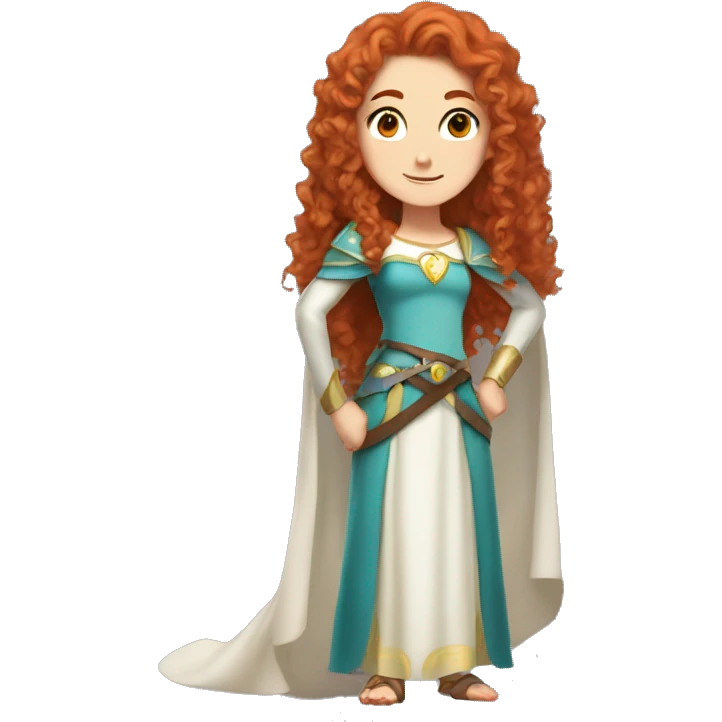 a white girl with long red curly hair and freckles, cosplaying Princess Zelda posing and smiling emoji