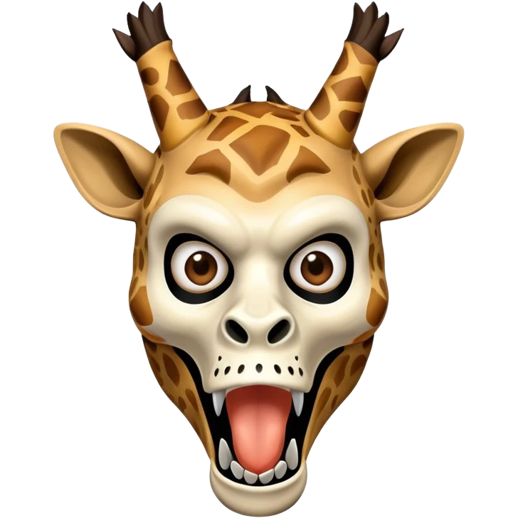 The killer from scream in the scream mask which giraffe ears emoji