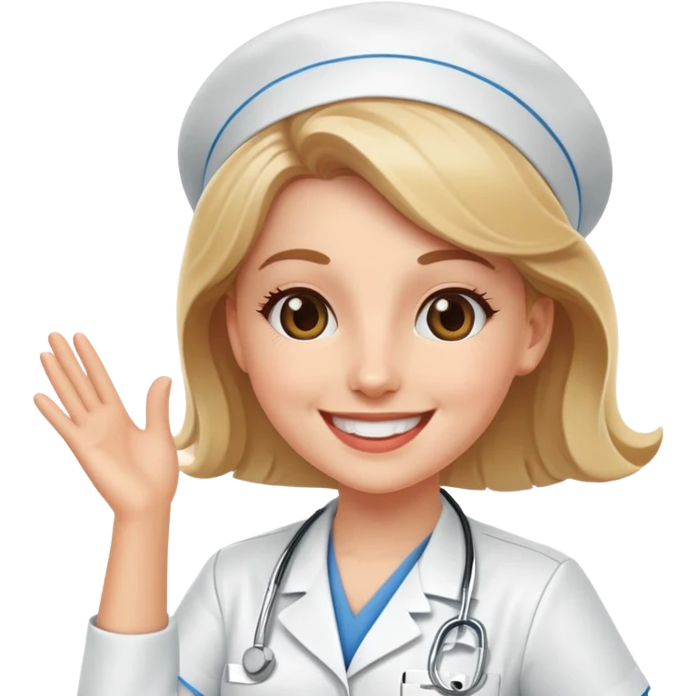 White girl nurse who is dancing emoji