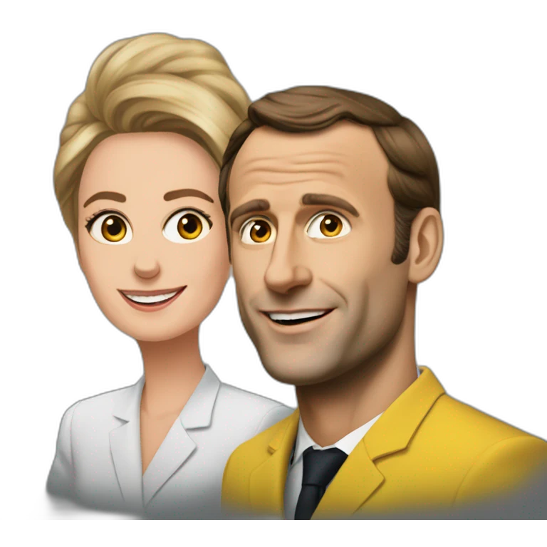 Macron et Brigitte emoji