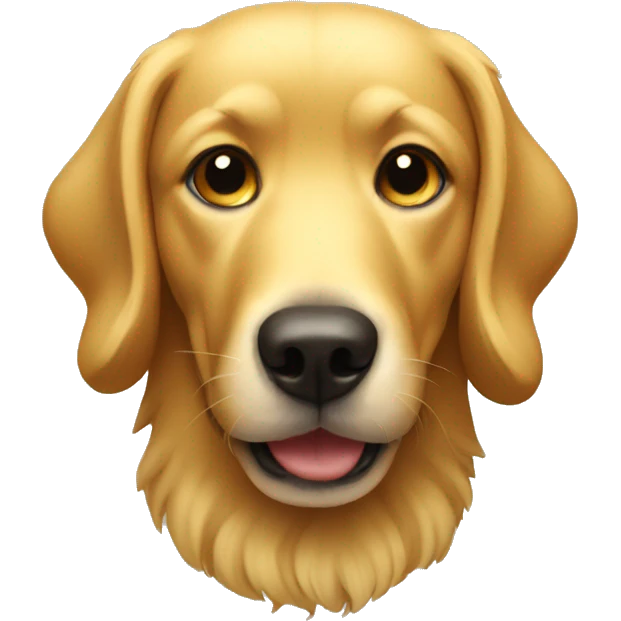 Golden dog emoji