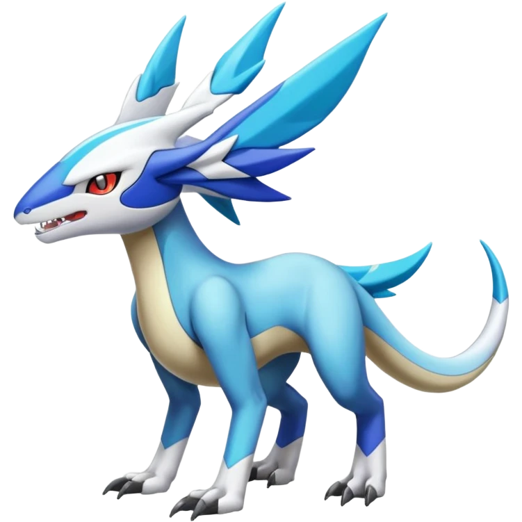 Colorful Meloetta-Latios-Wargreymon-Sergal-Pokémon-Digimon-Fakémon-fusion-hybrid-creature emoji