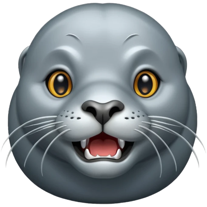 scary grey sea lion emoji