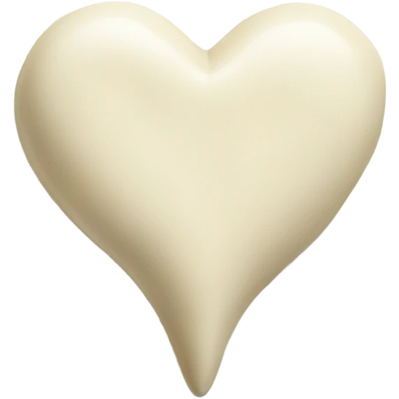 Ivory heart emoji
