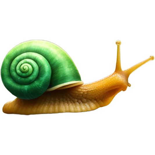 Super slimy snail leaving a trail emoji