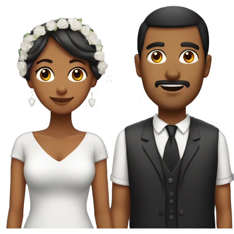 Mexican man and black female couple  emoji