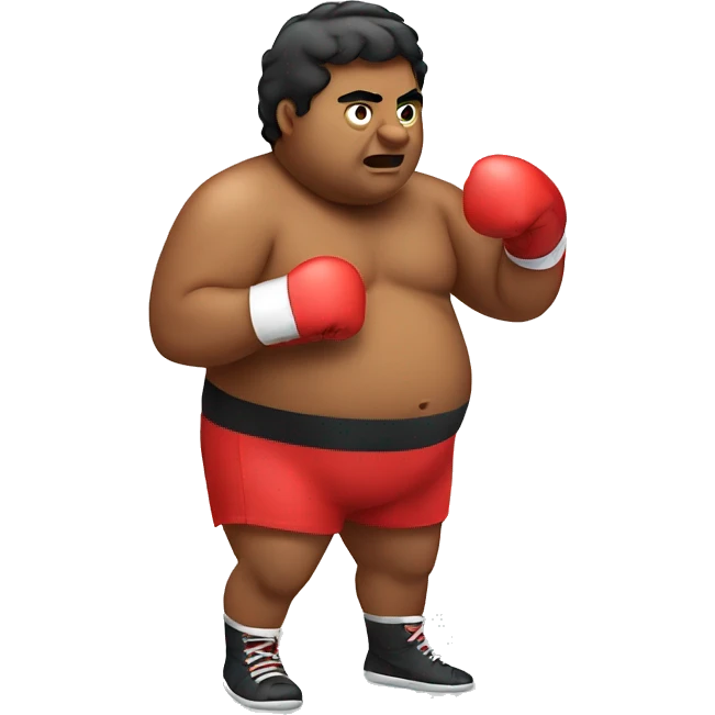 fat indian guy boxing emoji