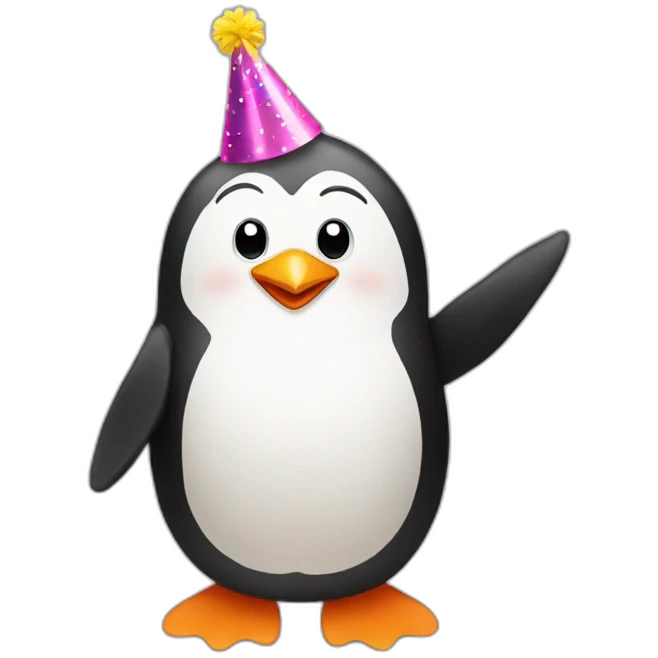 furrypenguin with birthday hat emoji