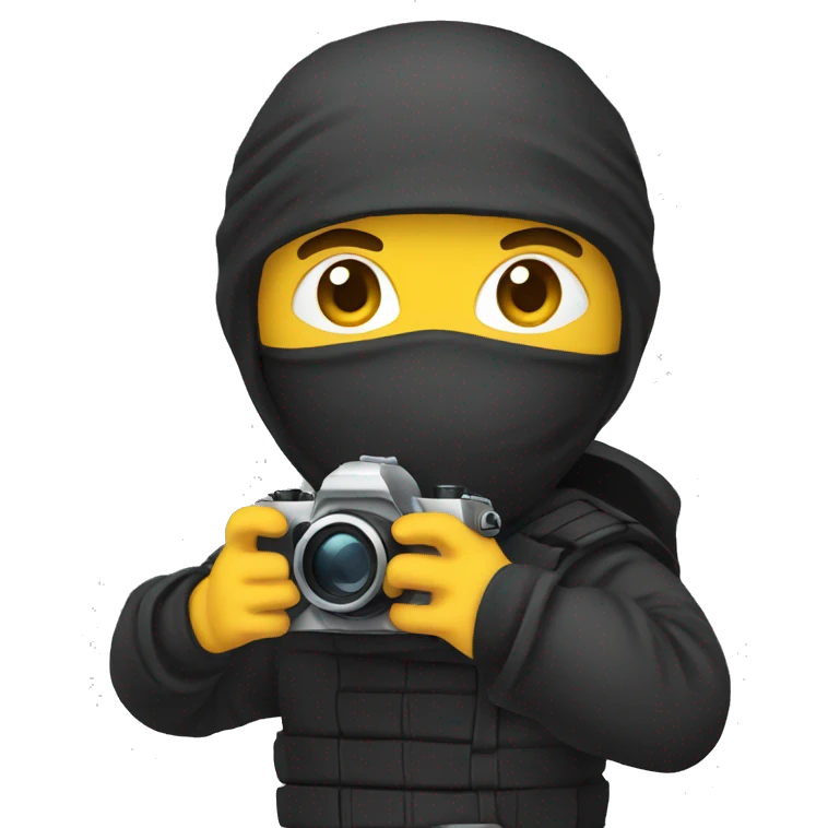 Ninja holding a camera emoji emoji