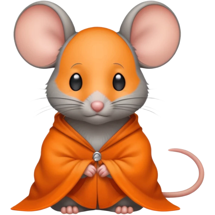 a mouse Prison wear orange cloth emoji