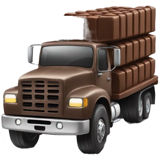 chocolate bar on a big truckj emoji