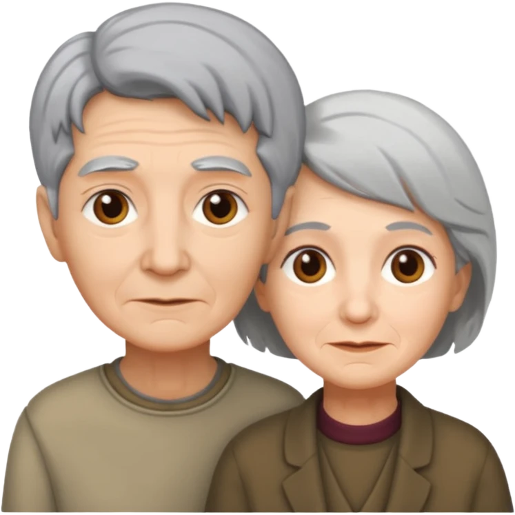 lo mismo que estas haciendo solo coloca alado de la abuela un hombre joven  emoji