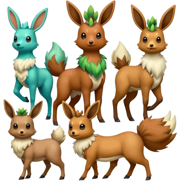 Stantler-Eevee-Skiddo-Mudbray-Amaura-Flareon-Virizion-fusion  emoji